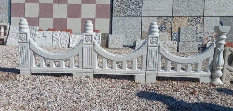 نرده سیمانی، جدول سیمانی و پلیمری رنگی