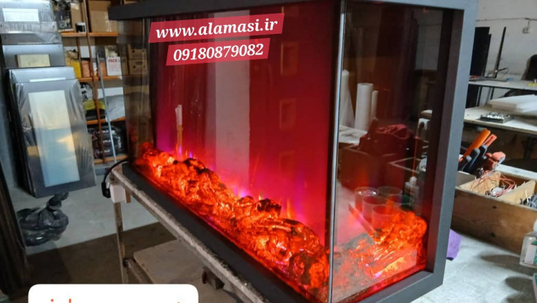 شومینه شیشه ای - شومینه دیواری - شومینه هیزمی آماده - شومینه سنگی